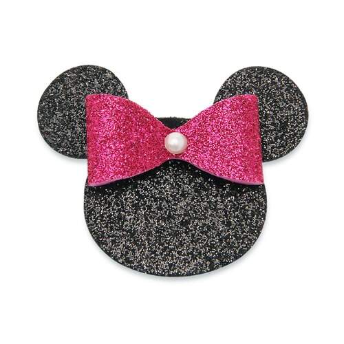 Aplique de EVA com Glitter Minnie Rosa M12 com 10Und