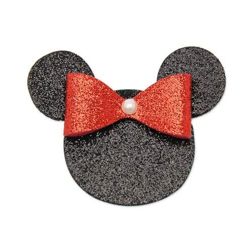 Aplique de EVA com Glitter Minnie Vermelha M11 com 10Und