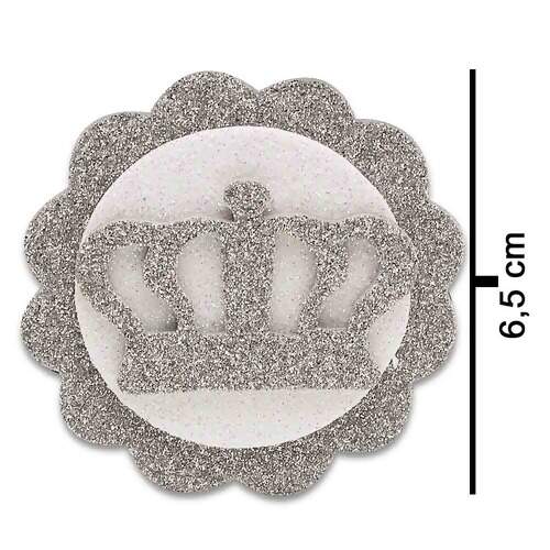 Aplique de EVA com Glitter Tag Coroa-2 Pacote c/05 Unidades FL