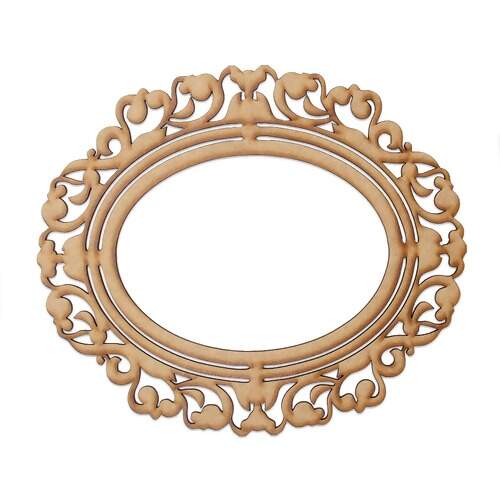 Aplique em MDF Oval Ref.11368 26x30cm