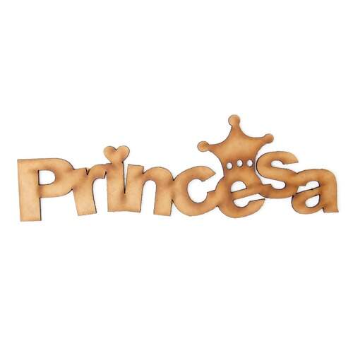 Aplique em MDF Princesa G Ref.11125 20x6,5cm