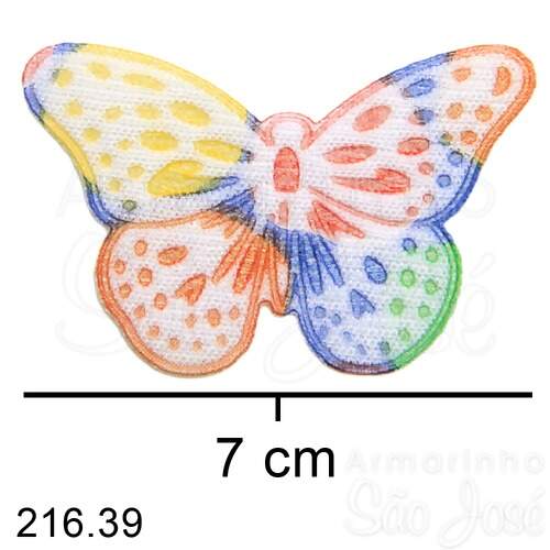 Aplique Marilda Borboleta G Ref.125 pacote c/5 unidades