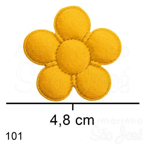 Aplique Marilda Flor M Ref.133 pacote c/5 unidades