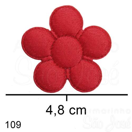 Aplique Marilda Flor M Ref.133 pacote c/5 unidades