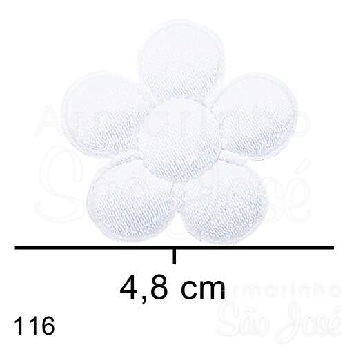 Aplique Marilda Flor M Ref.133 pacote c/5 unidades