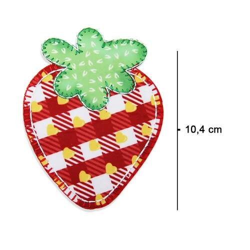 Aplicação Termocolante Stambord Morango Grande JBT-7664 com 03 Und