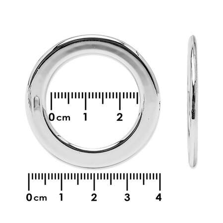 Argola KR 9029/25mm Prata 25 Und