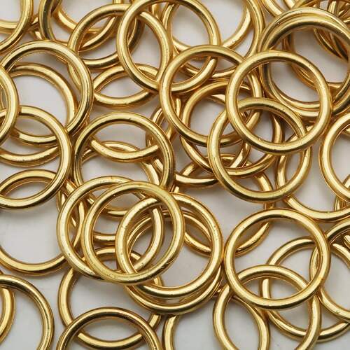 Argola Metal Fermoplast 10mm AMA 000/B8 Dourada - Pct c/100 unidades