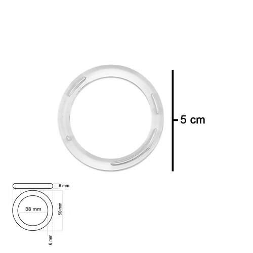 Argola Ritas Plástica 50mm com 48 Und