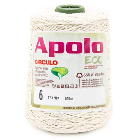 Barbante Apolo Eco Circulo N.06 Cru 600g