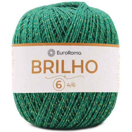 Barbante EuroRoma Brilho Ouro n°6 400g