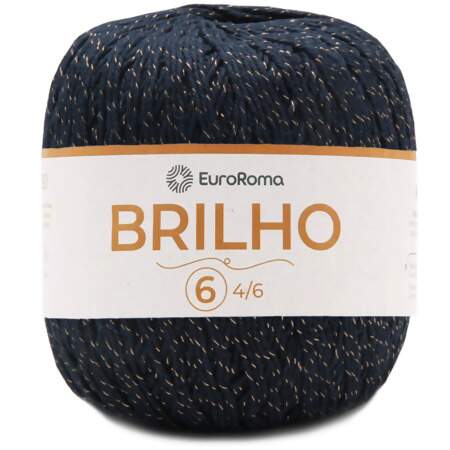 Barbante EuroRoma Brilho Ouro n°6 400g