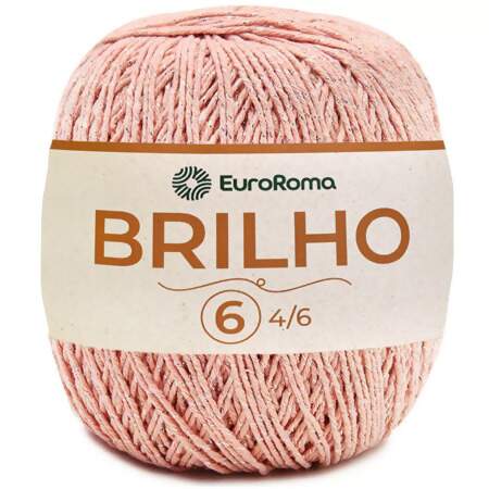 Barbante EuroRoma Brilho Prata n°6 400g