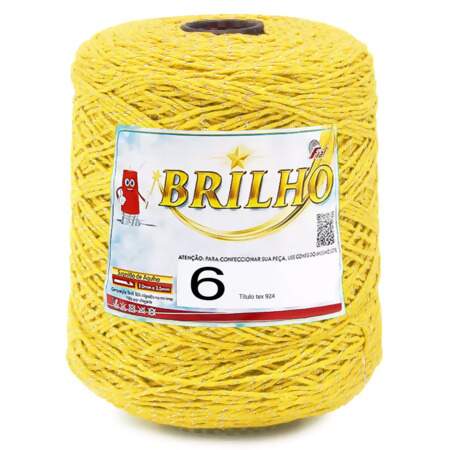 Barbante Fial Brilho Prata N.06 com 536mts