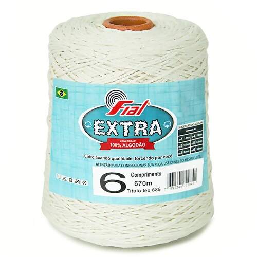 Barbante Fial Extra N.06 Cru 600g