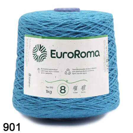 Barbante EuroRoma Colorido N.8 1Kg