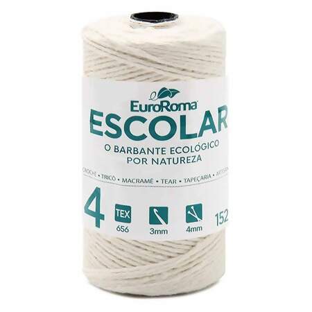 Barbante EuroRoma Escolar Cru n°4 100g