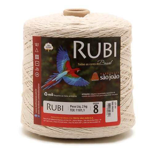 Barbante São João Rubi Cru n°8 2Kg