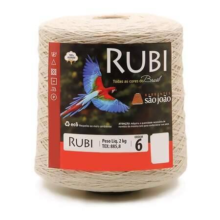 Barbante São João Rubi Cru n°6 2Kg