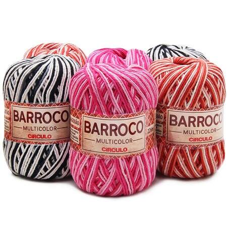 Barbante Barroco Multicolor 200g Cores Sortidas com 06 Und FL