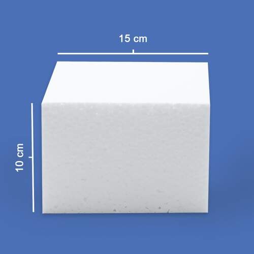 Base para Bolo de Isopor Quadrada 150x150x100mm