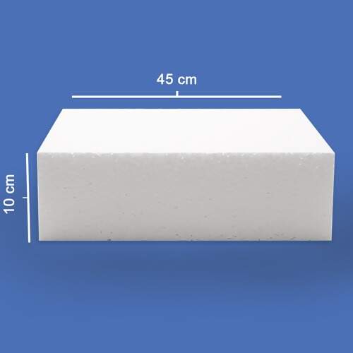 Base para Bolo de Isopor Quadrada 450x450x100mm - 1 unidade