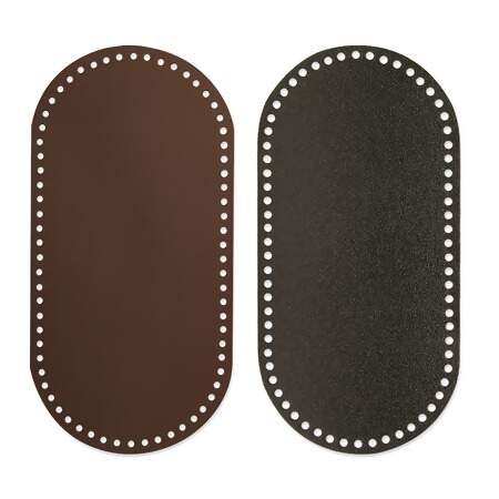 Base de Bolsa Couro Sintético Oval Circulo 30cm