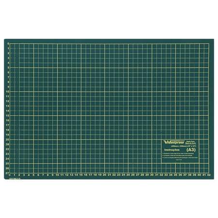 Base de Corte Dupla Face Westpress 45x30cm 3mm Ref.17601 Cor Verde