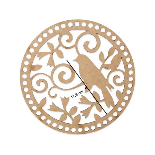 Base de MDF para Crochê Pássaro Decorart FL