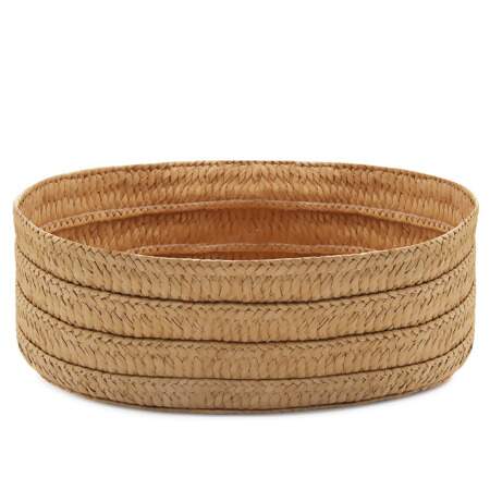 Base de Palha para Bolsa Retangular Circulo 28cmx17cm