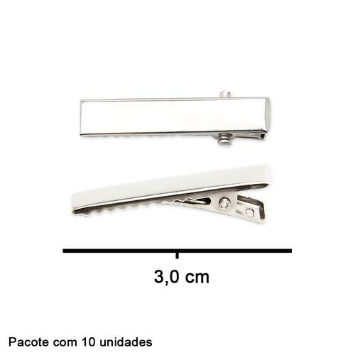 Bico de Pato S.P 3,0cm Prata com 10 Und