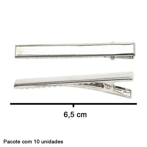 Bico de Pato S.P 6,5cm Prata com 10 Und