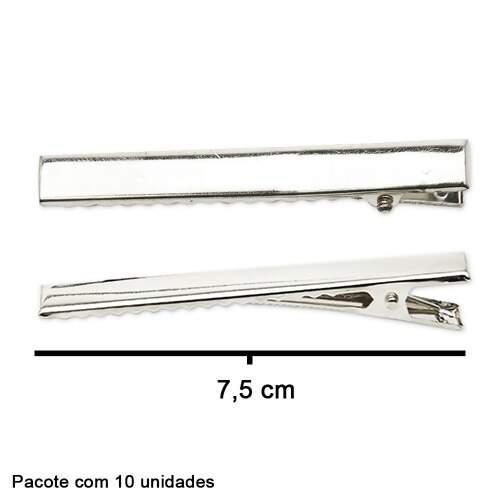 Bico de Pato S.P 7,5cm Prata com 10 Und