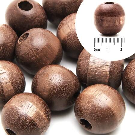 Bola de Madeira 22mm com 10 Und