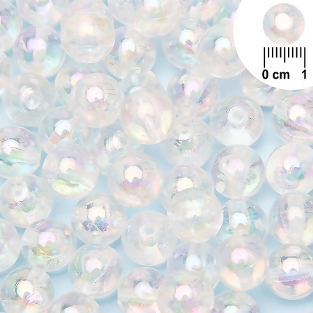 Bola de Resina Irisada Translúcida N.10 10mm com 48g