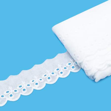Bordado Inglês de Algodão Arte Punto BA-020 2,5cm Branco 13,7mts FL
