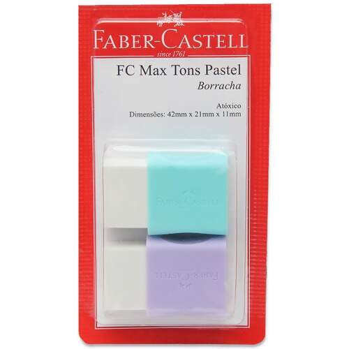 Borracha FC Max Pastel Faber-Castell SM/7024MAR com 02 Und