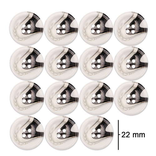 Botão 4 Furos nº 34 22mm Car 029 c/36 unidades