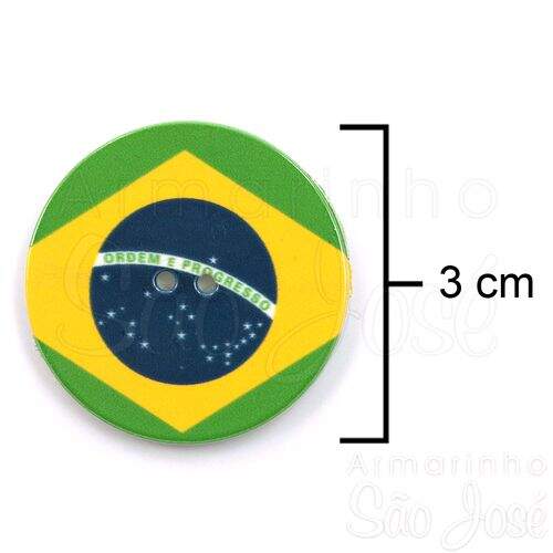 Botão Patchwork We Care About Copa Brasil Ref 1300