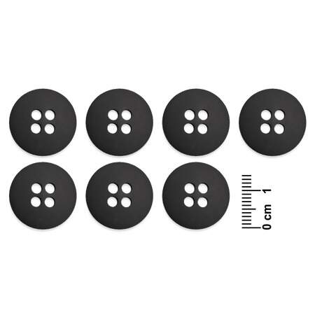 Botão 4 Furos D11815/22 8101 14mm Preto Fosco com 144 Und