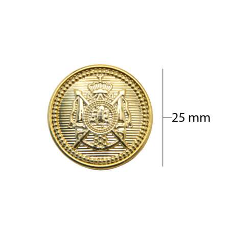 Botão KR com Pé 9250-40 Dourado 25mm C/25 Unidades