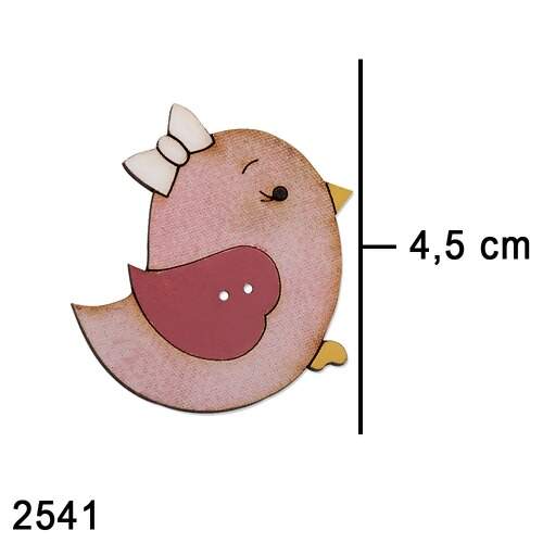 Botão Patchwork Cantinho da Arte - Animais/Aves FL