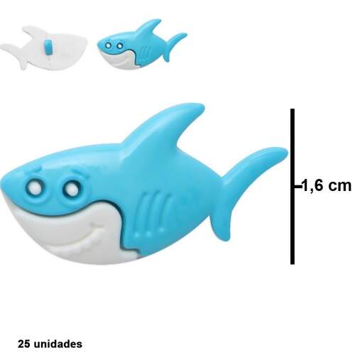 Botão Infantil KR 6157 Baby Shark c/25 Und