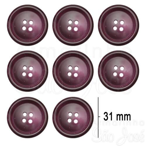 Botão 4 Furos C5184/48 31mm Pct C/12und