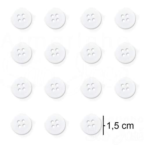 Botão 4 Furos D11150/24 15mm - 2349/24 - Pct C/144und
