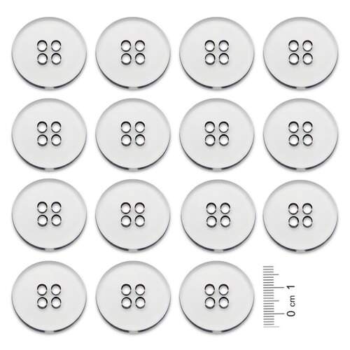 Botão D11150/28 2349 4 Furos 18mm Pacote c/ 72 unidades