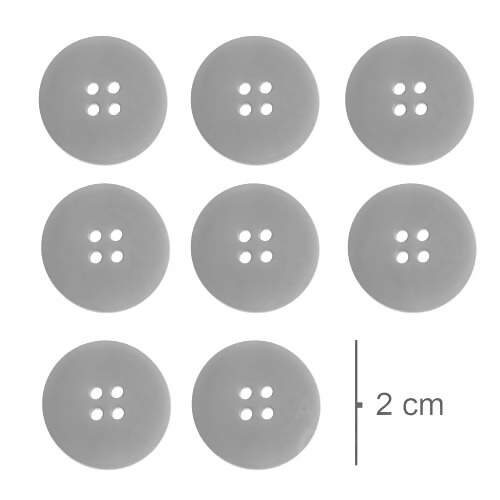 Botão 4 Furos D11815/32 8101 20mm Pct com 36 Und