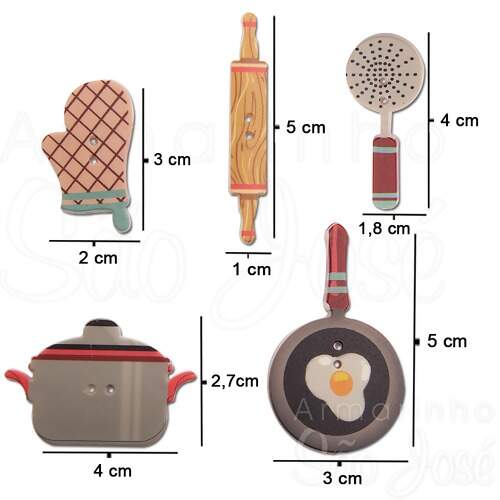 Botão Patchwork We Care About Kit Cozinha Ref.2035 - 05 Und