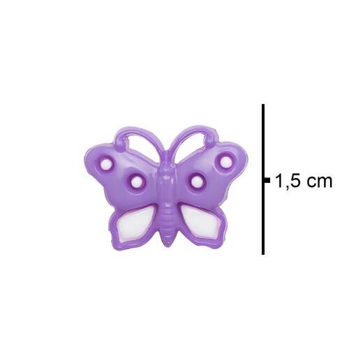 L BUTTON BUTTERFLY BOA ｜birthdaybash Botão Infantil KR 6039 Borboleta JB c/25 unidades