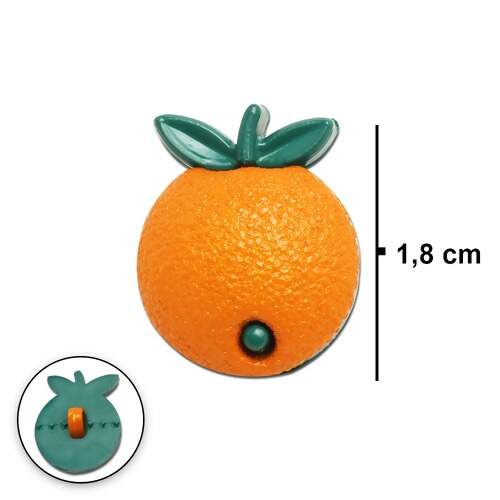 Botão Infantil KR 6074 Laranja c/25 unidades